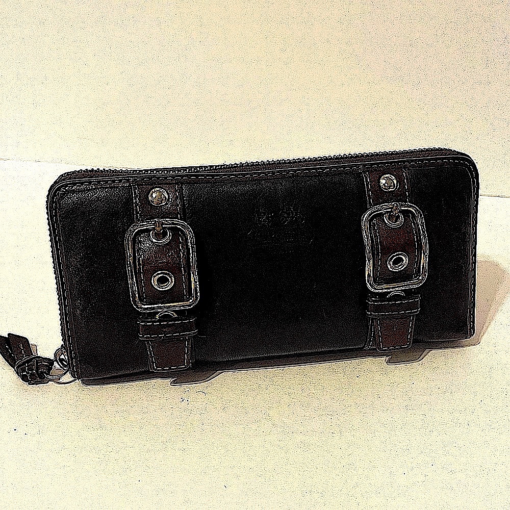Coach Leather Zip-Around Wallet - Picture 3 of 9